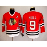 youth nhl chicago blackhawks #9 hull red