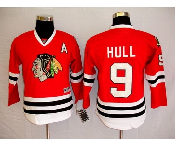 youth nhl chicago blackhawks #9 hull red