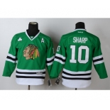 youth nhl jerseys chicago blackhawks #10 patrick sharp green[patch A]