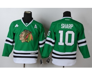 youth nhl jerseys chicago blackhawks #10 patrick sharp green[patch A]