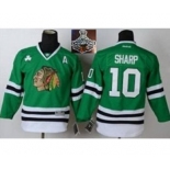 youth nhl jerseys chicago blackhawks #10 sharp green[2015 Stanley cup champions][patch A]