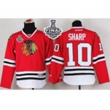 youth nhl jerseys chicago blackhawks #10 sharp red[2015 stanley cup]