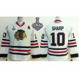 youth nhl jerseys chicago blackhawks #10 sharp white[2015 stanley cup][patch A]