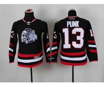 youth nhl jerseys chicago blackhawks #13 punk black-1[2014 Stadium Series][the skeleton head][punk]