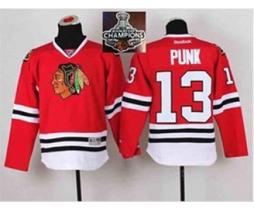 youth nhl jerseys chicago blackhawks #13 punk red[2015 Stanley cup champions][punk]