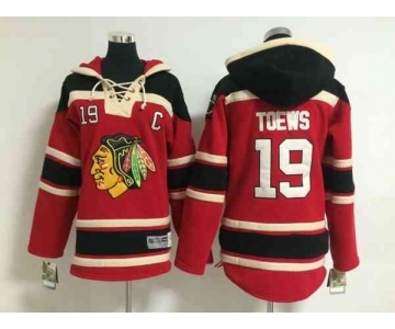 youth nhl jerseys chicago blackhawks #19 toews red[pullover hooded sweatshirt C]