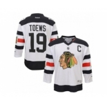 youth nhl jerseys chicago blackhawks #19 toews white[patch c][2016 stadium]