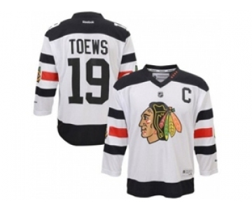 youth nhl jerseys chicago blackhawks #19 toews white[patch c][2016 stadium]