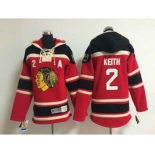 youth nhl jerseys chicago blackhawks #2 keith red[pullover hooded sweatshirt A]