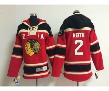 youth nhl jerseys chicago blackhawks #2 keith red[pullover hooded sweatshirt A]