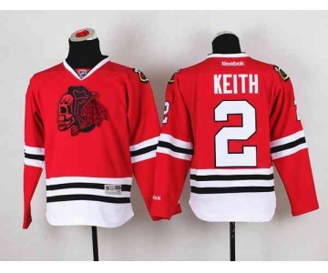 youth nhl jerseys chicago blackhawks #2 keith red[the skeleton head]