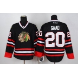 youth nhl jerseys chicago blackhawks #20 saad black