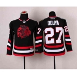 youth nhl jerseys chicago blackhawks #27 oduya black[the skeleton head][oduya]