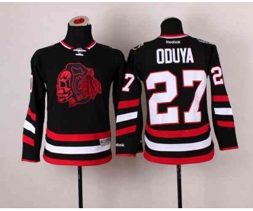 youth nhl jerseys chicago blackhawks #27 oduya black[the skeleton head][oduya]