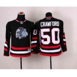 youth nhl jerseys chicago blackhawks #50 crawford black-1[2014 new stadium][the skeleton head]