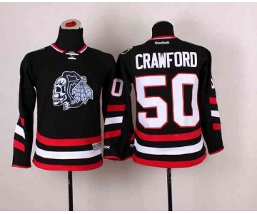 youth nhl jerseys chicago blackhawks #50 crawford black-1[2014 new stadium][the skeleton head]