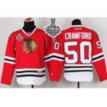 youth nhl jerseys chicago blackhawks #50 crawford red[2015 stanley cup]