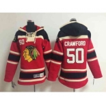 youth nhl jerseys chicago blackhawks #50 crawford red[pullover hooded sweatshirt]