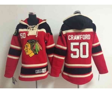 youth nhl jerseys chicago blackhawks #50 crawford red[pullover hooded sweatshirt]