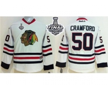 youth nhl jerseys chicago blackhawks #50 crawford white[2015 stanley cup]