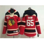 youth nhl jerseys chicago blackhawks #65 shaw red[pullover hooded sweatshirt]