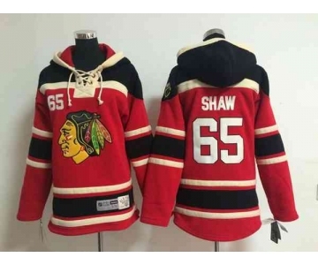 youth nhl jerseys chicago blackhawks #65 shaw red[pullover hooded sweatshirt]