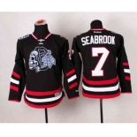 youth nhl jerseys chicago blackhawks #7 seabrook black[2014 new stadium]