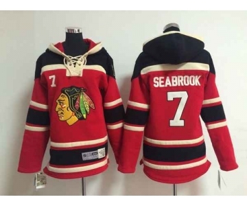 youth nhl jerseys chicago blackhawks #7 seabrook red[pullover hooded sweatshirt]