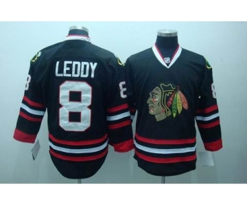 youth nhl jerseys chicago blackhawks #8 leddy black