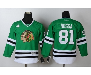 youth nhl jerseys chicago blackhawks #81 hossa green