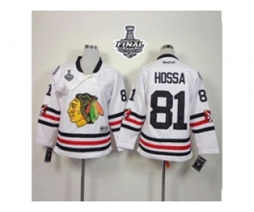 youth nhl jerseys chicago blackhawks #81 hossa white[2015 winter classic][2015 stanley cup]