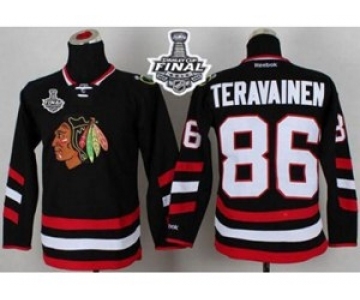 youth nhl jerseys chicago blackhawks #86 teravainen black[2015 stanley cup]