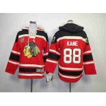 youth nhl jerseys chicago blackhawks #88 kane black-red[pullover hooded sweatshirt]