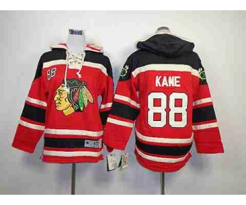 youth nhl jerseys chicago blackhawks #88 kane black-red[pullover hooded sweatshirt]