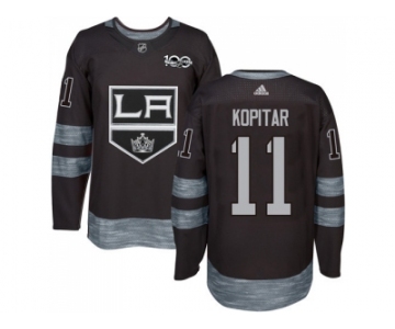 Los Angeles Kings #11 Anze Kopitar Black 1917-2017 100th Anniversary Stitched NHL Jersey