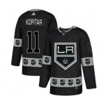 Los Angeles Kings #11 Anze Kopitar Black Team Logos Fashion Jersey