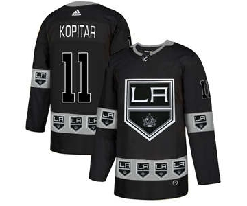 Los Angeles Kings #11 Anze Kopitar Black Team Logos Fashion Jersey