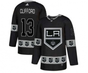 Los Angeles Kings #13 Kyle Clifford Black Team Logos Fashion Jersey