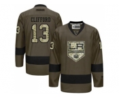 Los Angeles Kings #13 Kyle Clifford Green Salute to Service Stitched NHL Jersey