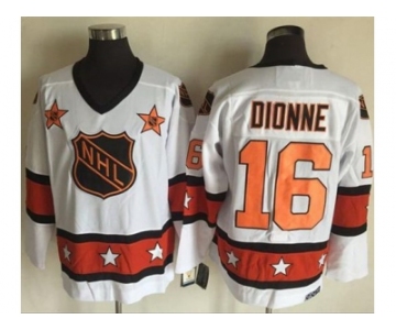 Los Angeles Kings #16 Marcel Dionne White Orange All Star CCM Throwback Stitched NHL Jersey