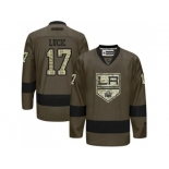 Los Angeles Kings #17 Milan Lucic Green Salute to Service Stitched NHL Jersey