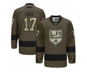 Los Angeles Kings #17 Milan Lucic Green Salute to Service Stitched NHL Jersey