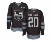 Los Angeles Kings #20 Luc Robitaille Black 1917-2017 100th Anniversary Stitched NHL Jersey