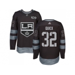 Los Angeles Kings #32 Jonathan Quick Black 1917-2017 100th Anniversary Stitched NHL Jersey