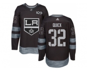 Los Angeles Kings #32 Jonathan Quick Black 1917-2017 100th Anniversary Stitched NHL Jersey