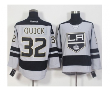 Los Angeles Kings #32 Jonathan Quick Gray Alternate Stitched NHL Jersey