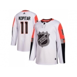 Men Adidas Los Angeles Kings #11 Anze Kopitar White 2018 All-Star Pacific Division Authentic Stitched NHL Jersey