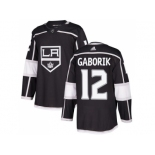 Men Adidas Los Angeles Kings #12 Marian Gaborik Black Home Authentic Stitched NHL Jersey