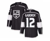 Men Adidas Los Angeles Kings #12 Marian Gaborik Black Home Authentic Stitched NHL Jersey