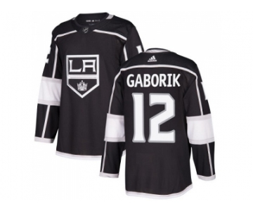 Men Adidas Los Angeles Kings #12 Marian Gaborik Black Home Authentic Stitched NHL Jersey